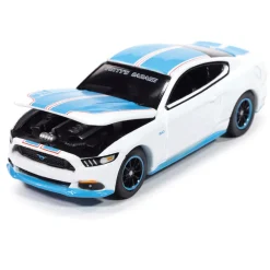 2016 Petty's Garage Mustang GT King Premier - White 1:64 Scale Diecast Model Car by Auto World