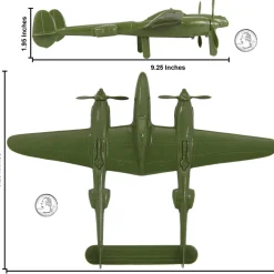 P-38 Lightning Fighter 1/50 2-Piece Plastic Set TM-67910 1:50 scale Plastic by BMC Toys