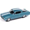 1965 Plymouth Barracuda Formula S - Medium Turquoise Poly w/White Stripe 1:64 Scale Diecast Model Car by Auto World