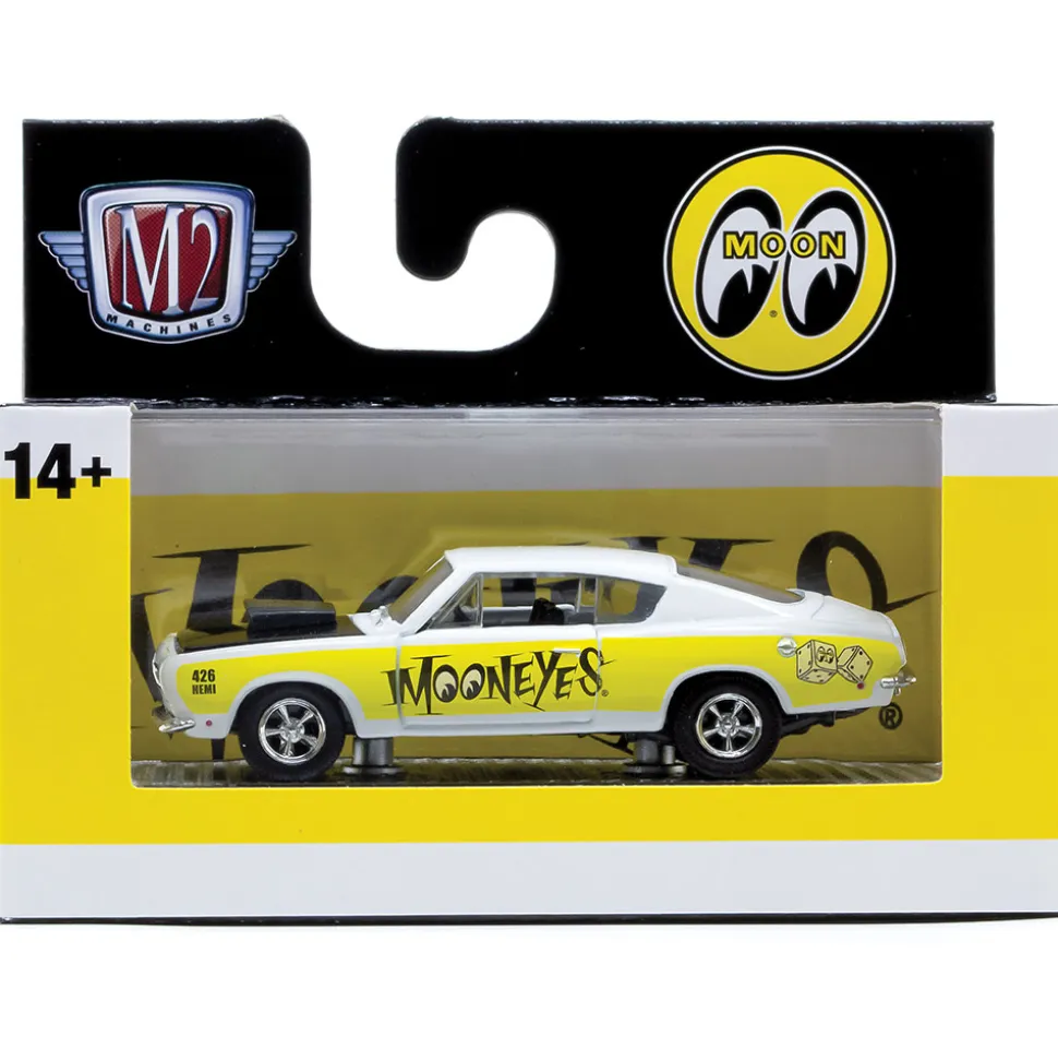 1968 Plymouth Barracuda HEMI Super Stock - Moon Eyes 1:64 Scale by M2 Machines