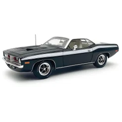 1972 Plymouth Cuda 340 - Black 1:18 Scale Diecast Model Car by Acme