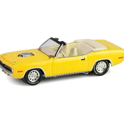 1970 Plymouth 'Cuda Convertible - Yellow (Scottsdale 2024) 1:64 Scale Diecast Model Car by Greenlight