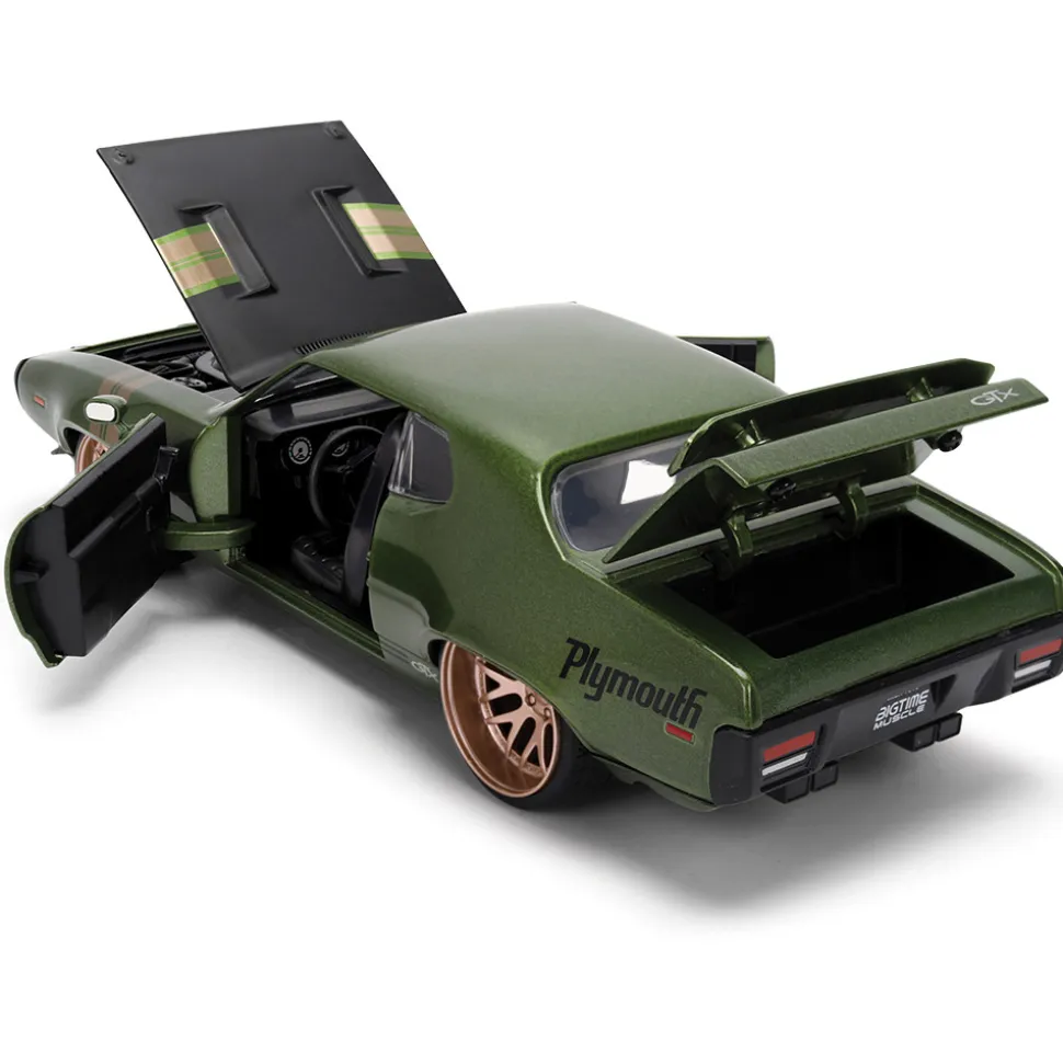 1972 Plymouth GTX - Green 1:24 Scale Diecast Model Car by Jada Toys