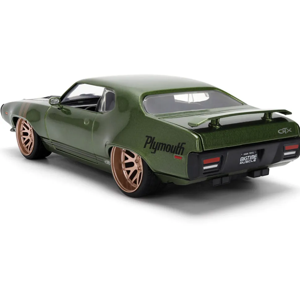 1972 Plymouth GTX - Green 1:24 Scale Diecast Model Car by Jada Toys