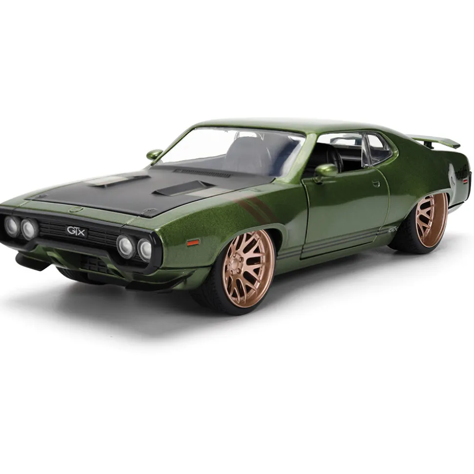 1972 Plymouth GTX - Green 1:24 Scale Diecast Model Car by Jada Toys