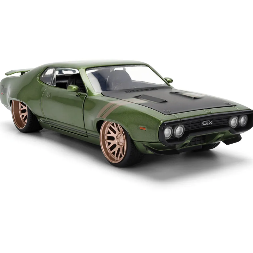 1972 Plymouth GTX - Green 1:24 Scale Diecast Model Car by Jada Toys