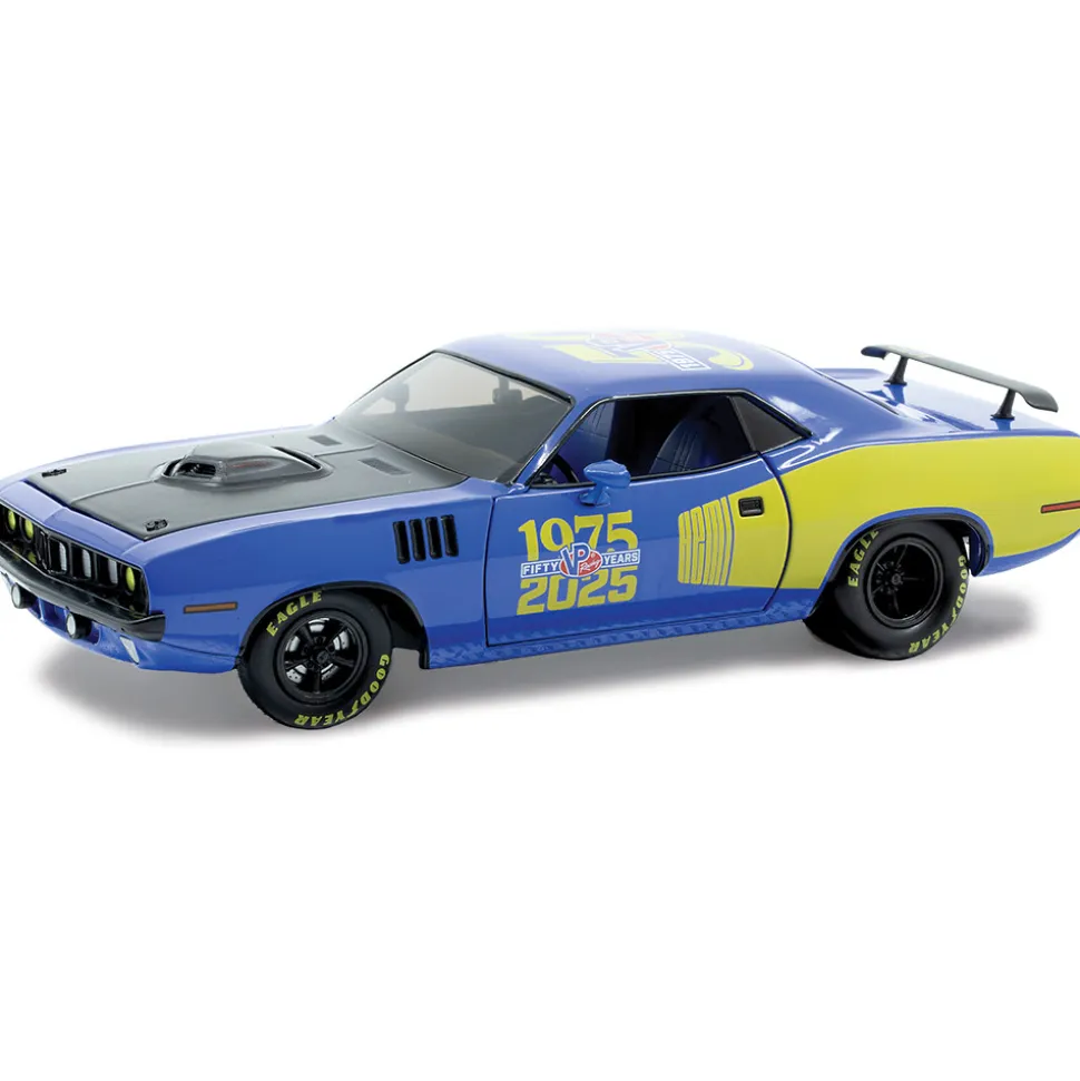 1971 Plymouth HEMI Cuda - VP Racing 50th Anniversary 1:24 Scale Diecast Model Car by M2 Machines