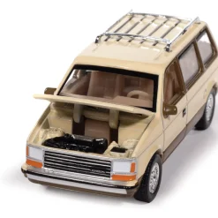 1987 Plymouth Voyager - Light Cream 2-tone 1:64 Scale Diecast Model Car by Auto World