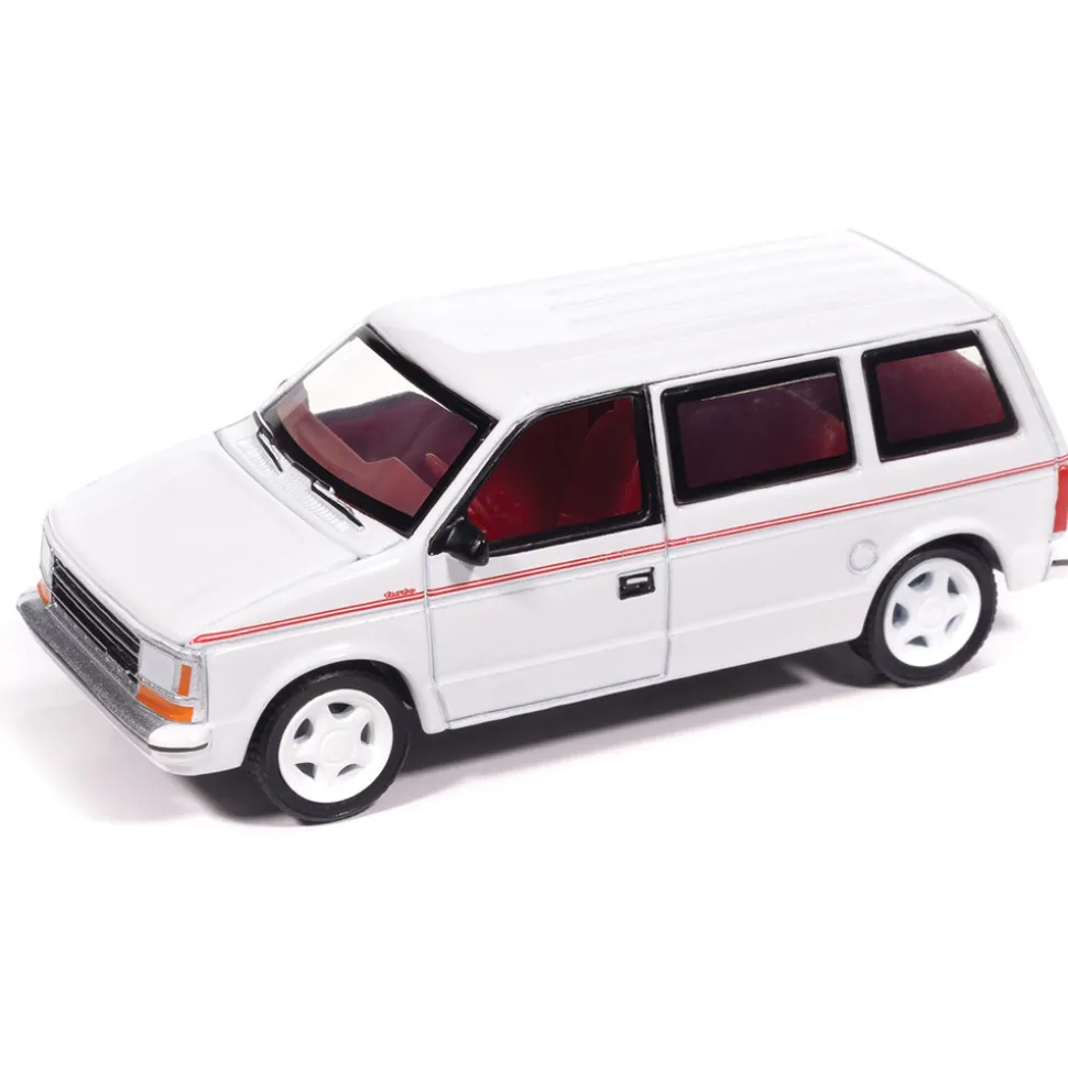 1989 Plymouth Voyager Turbo - Bright White 1:64 Scale Diecast Model Car by Auto World
