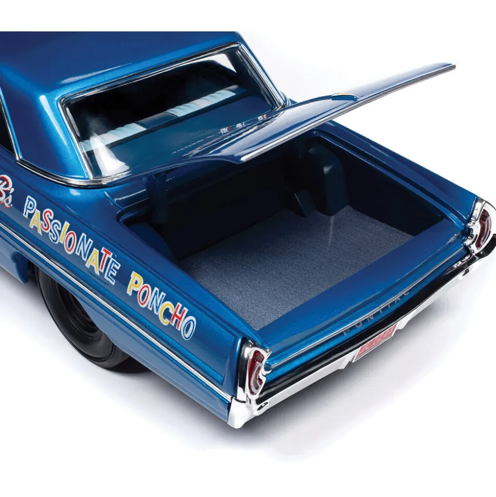 1962 Pontiac Catalina Hardtop Legends of the Quarter Mile Ensign Blue 1:18 Scale Diecast Model Car by Auto World