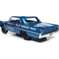 1962 Pontiac Catalina Hardtop Legends of the Quarter Mile Ensign Blue 1:18 Scale Diecast Model Car by Auto World
