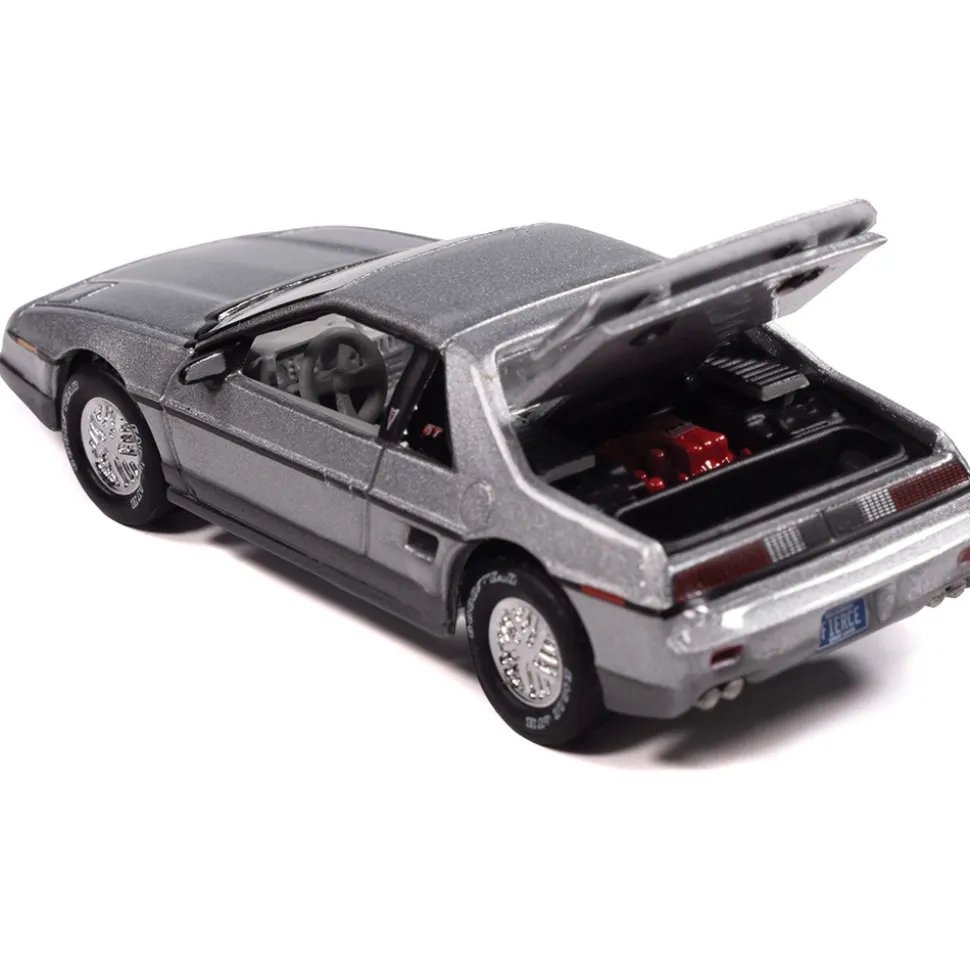 1985 Pontiac Fiero GT - Light Gray Poly w/ Dark Silver Lower 1:64 Scale Diecast Model Car by Johnny Lightning