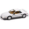 1985 Pontiac Fiero GT - White w/ Dark Silver Lower 1:64 Scale Diecast Model Car by Johnny Lightning