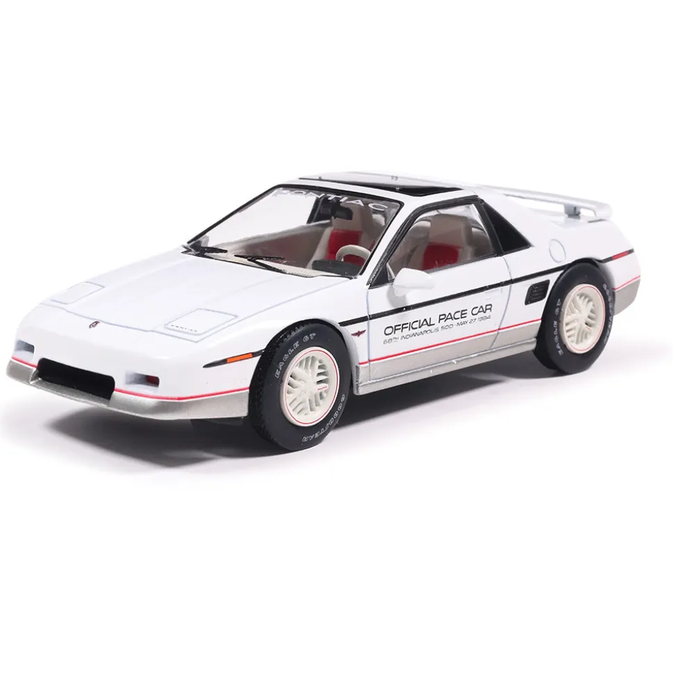 1984 Pontiac Fiero Indianapolis 500 Pace Car - White 1:43 Scale Diecast Model Car by IXO Models