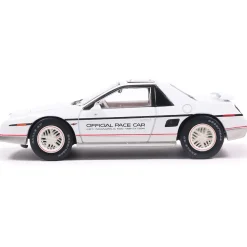 1984 Pontiac Fiero Indianapolis 500 Pace Car - White 1:43 Scale Diecast Model Car by IXO Models
