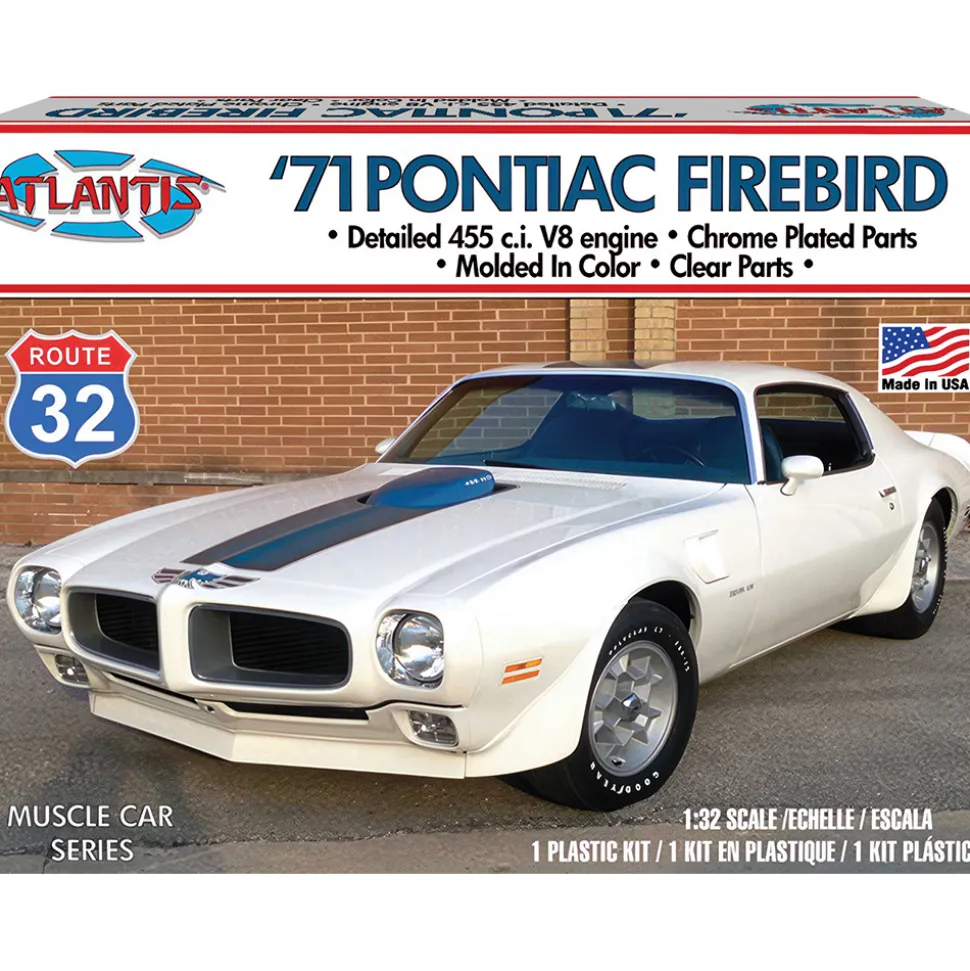 1971 Pontiac Firebird Route 32 - Model Kit 1:32 Scale Plastic Model Kit by Atlantis Models