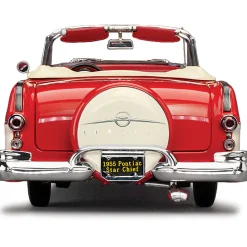 1955 Pontiac Star Chief Open Convertible - Bolero Red/Castle Gray 1:18 Scale Diecast Model Car by Sunstar