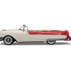 1955 Pontiac Star Chief Open Convertible - Bolero Red/Castle Gray 1:18 Scale Diecast Model Car by Sunstar