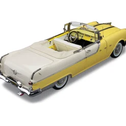 1955 Pontiac Star Chief Open Convertible - White Mist / Avalon Yellow 1:18 Scale Diecast Model Car by Sunstar