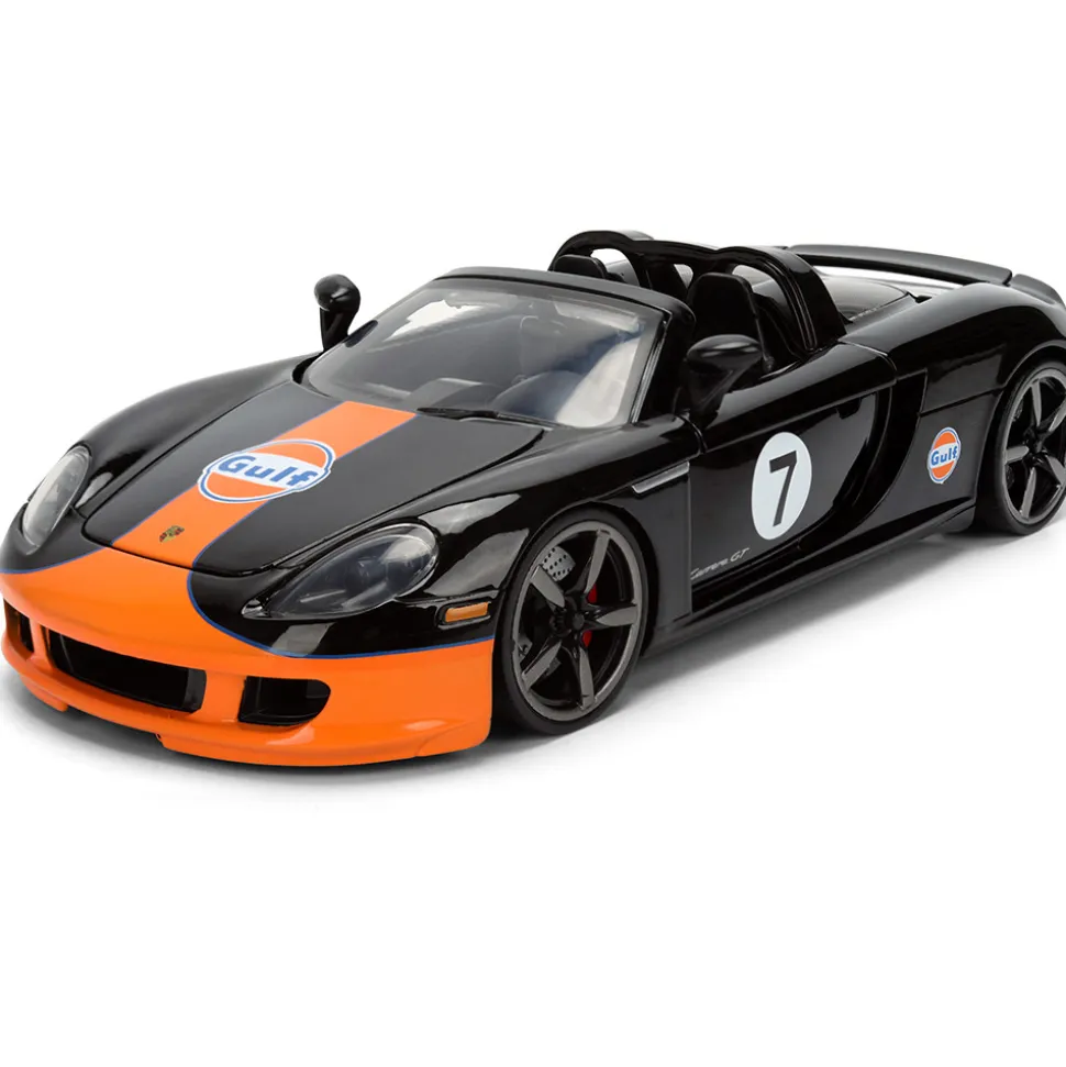 2005 Porsche Carrera GT - GULF OIL 1:24 Scale Diecast Model Car by Jada Toys