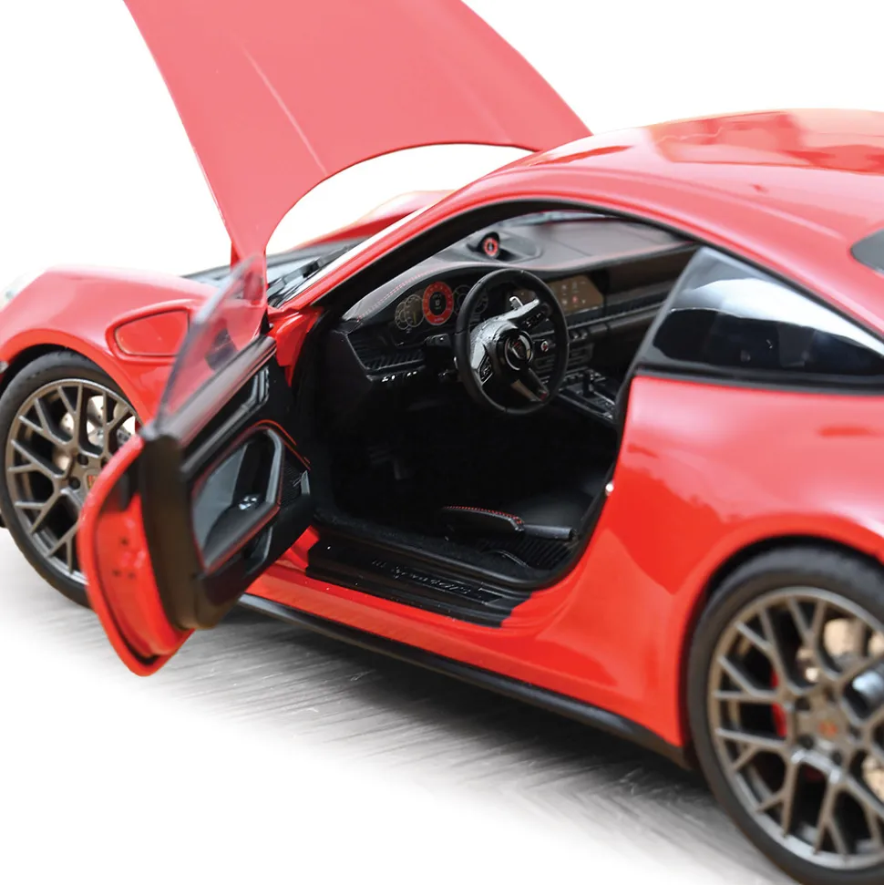 2025 Porsche 911 Carrera 4 GTS - Guards Red 1:18 Scale Diecast Model Car by Norev