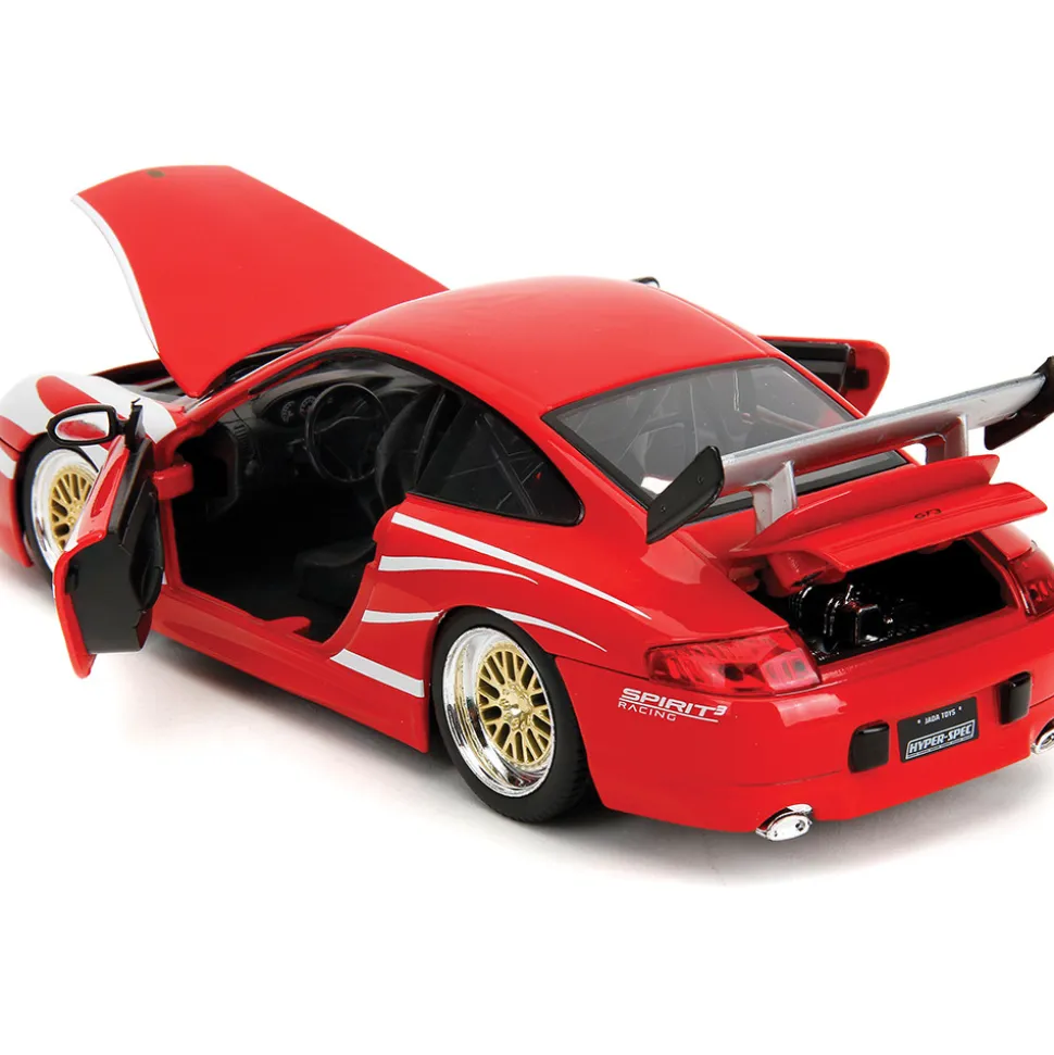 Porsche 911 GT3 RS 996.1 - Red 1:24 Scale Diecast Model Car by Jada Toys