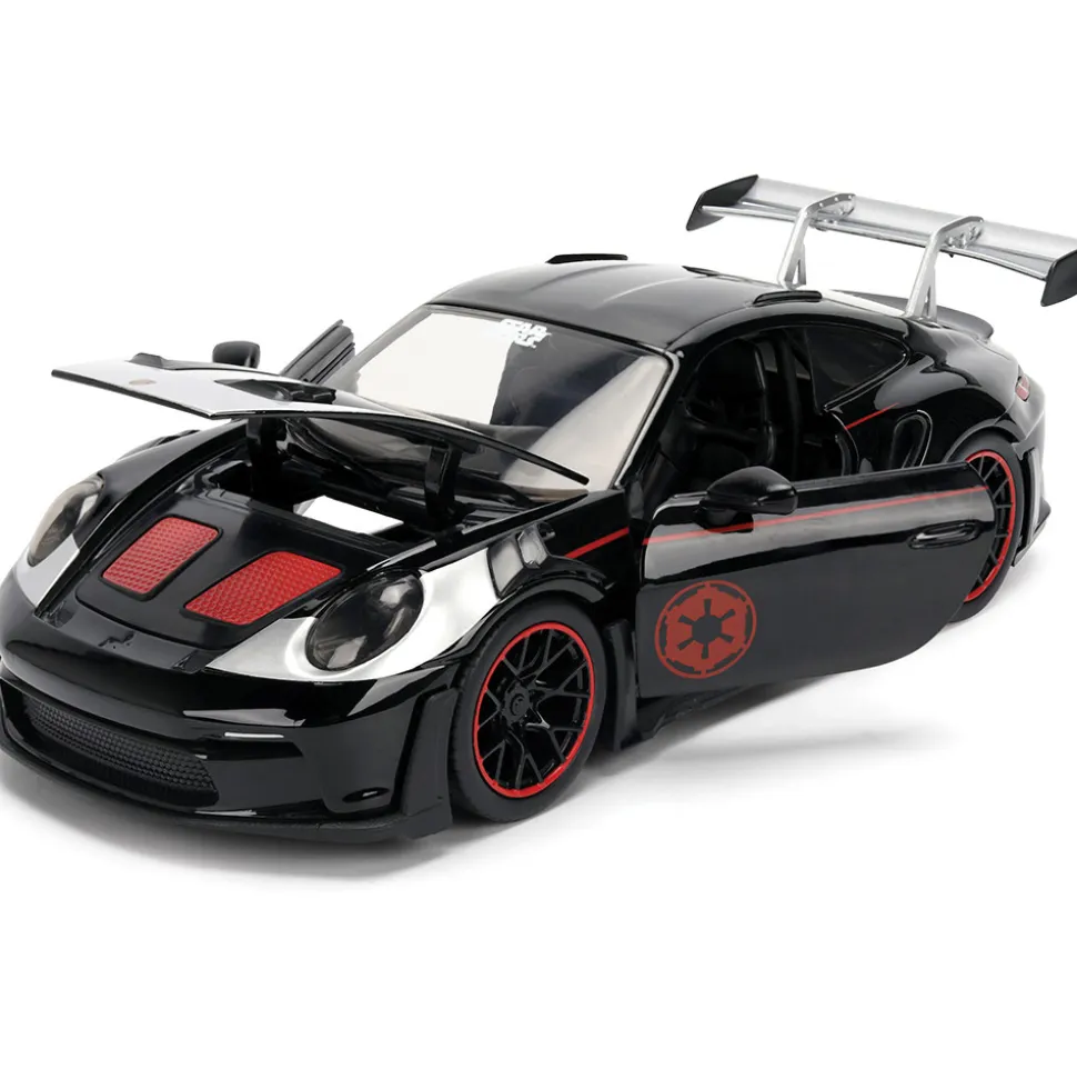 Porsche 911 GT3 RS w/DARTH VADER Figure 1:24 Scale Diecast Model Car by Jada Toys