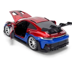 Porsche 911 GT3 RS w/SPIDER-MAN Figure 1:24 Scale Diecast Model Car by Jada Toys