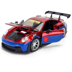 Porsche 911 GT3 RS w/SPIDER-MAN Figure 1:24 Scale Diecast Model Car by Jada Toys