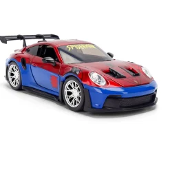 Porsche 911 GT3 RS w/SPIDER-MAN Figure 1:24 Scale Diecast Model Car by Jada Toys