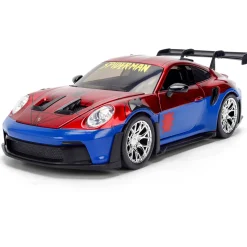 Porsche 911 GT3 RS w/SPIDER-MAN Figure 1:24 Scale Diecast Model Car by Jada Toys