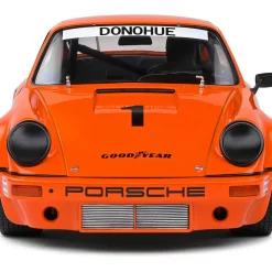 1974 Porsche 911 IROC Orange #1 Donohue IROC Daytona 1:18 Scale Diecast Model Car by Solido