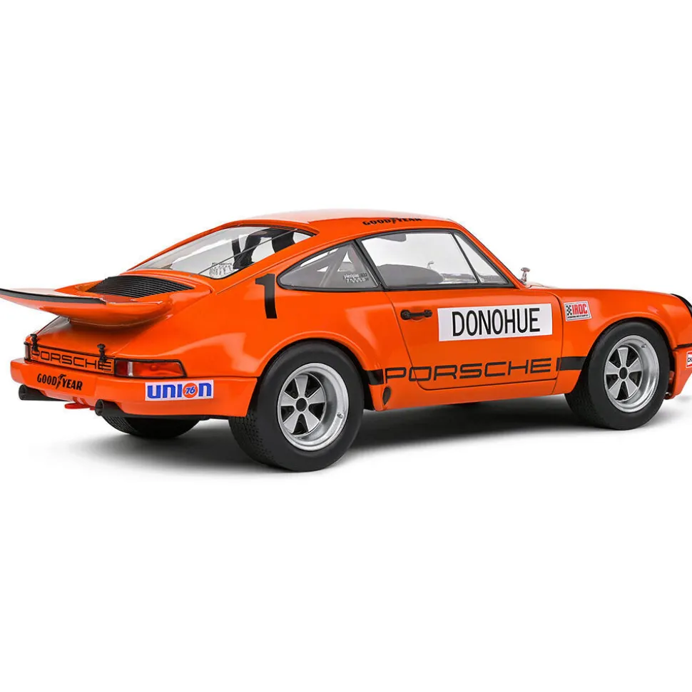 1974 Porsche 911 IROC Orange #1 Donohue IROC Daytona 1:18 Scale Diecast Model Car by Solido