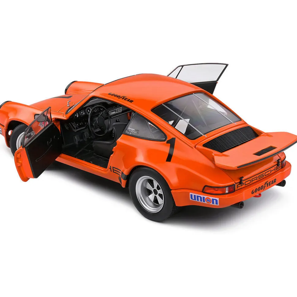 1974 Porsche 911 IROC Orange #1 Donohue IROC Daytona 1:18 Scale Diecast Model Car by Solido