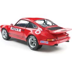 1974 Porsche 911 IROC Red #6 - Foyt IROC Daytona 1:18 Scale Diecast Model Car by Solido