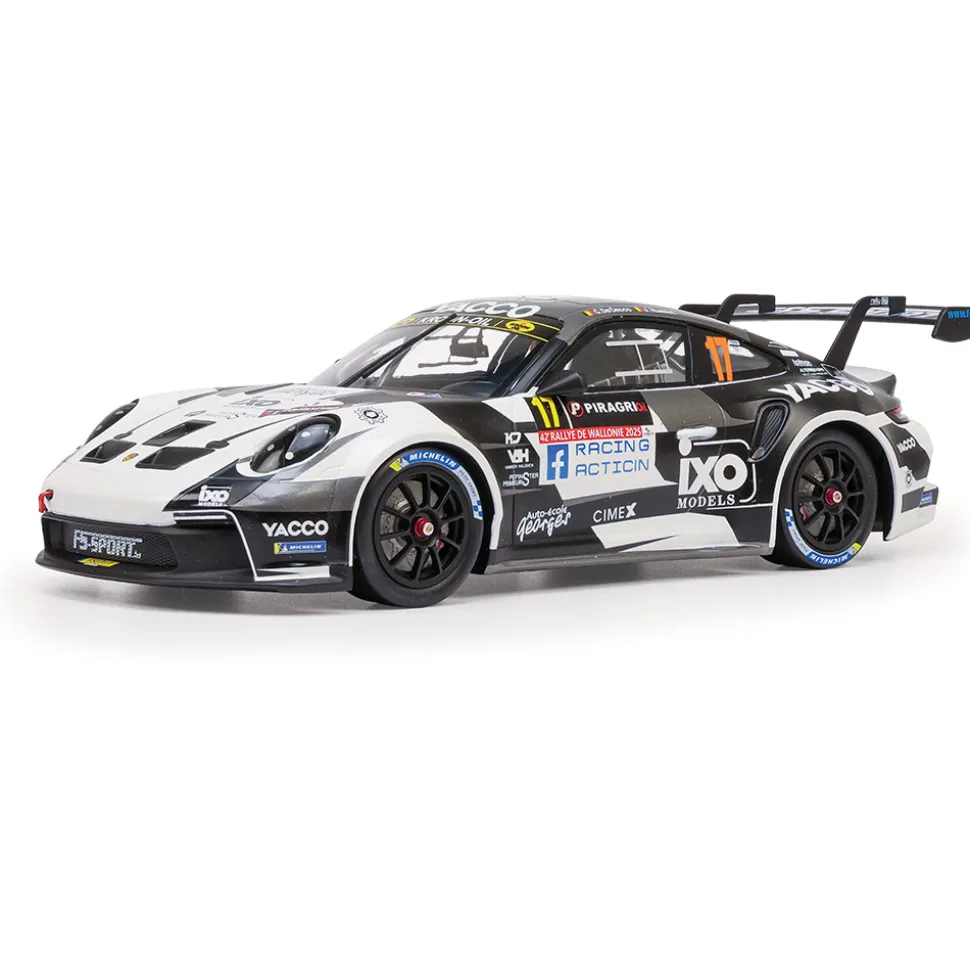 2025 Porsche 992 Rally GT #17 C. De Cecco - H. Jerome Rallye De Wallonie 1:18 Scale Diecast Model Car by IXO Models