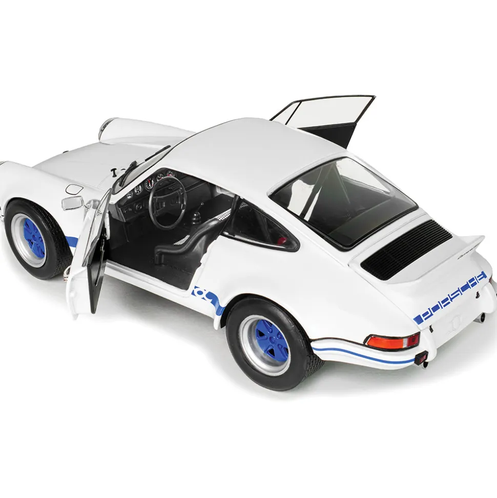 1973 Porsche 911 RSR - White / Blue Carrera Stripes 1:18 Scale Diecast Model Car by Solido