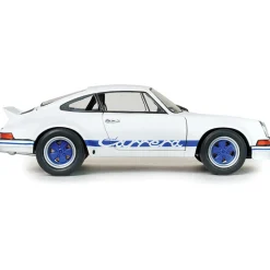 1973 Porsche 911 RSR - White / Blue Carrera Stripes 1:18 Scale Diecast Model Car by Solido