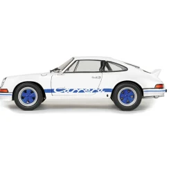 1973 Porsche 911 RSR - White / Blue Carrera Stripes 1:18 Scale Diecast Model Car by Solido