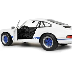 1973 Porsche 911 RSR - White / Blue Carrera Stripes 1:18 Scale Diecast Model Car by Solido