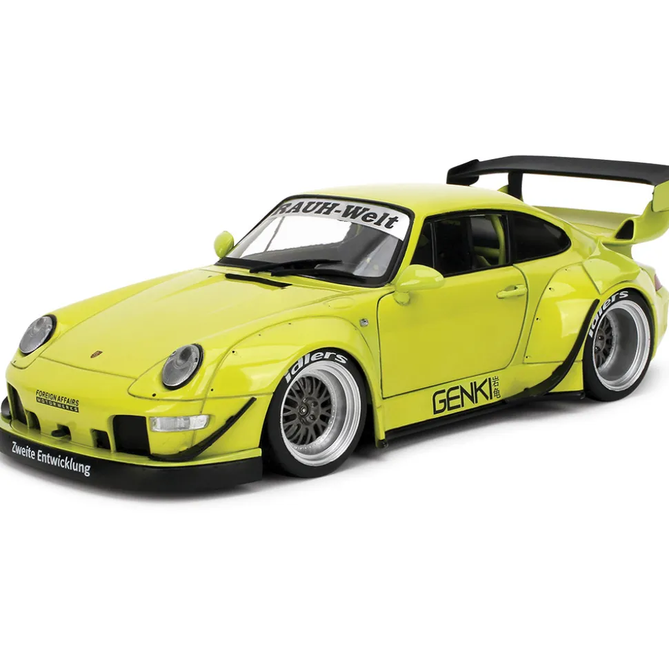 Porsche RWB Genki - Yellow 1:18 Scale Diecast Model Car by Pink Slips