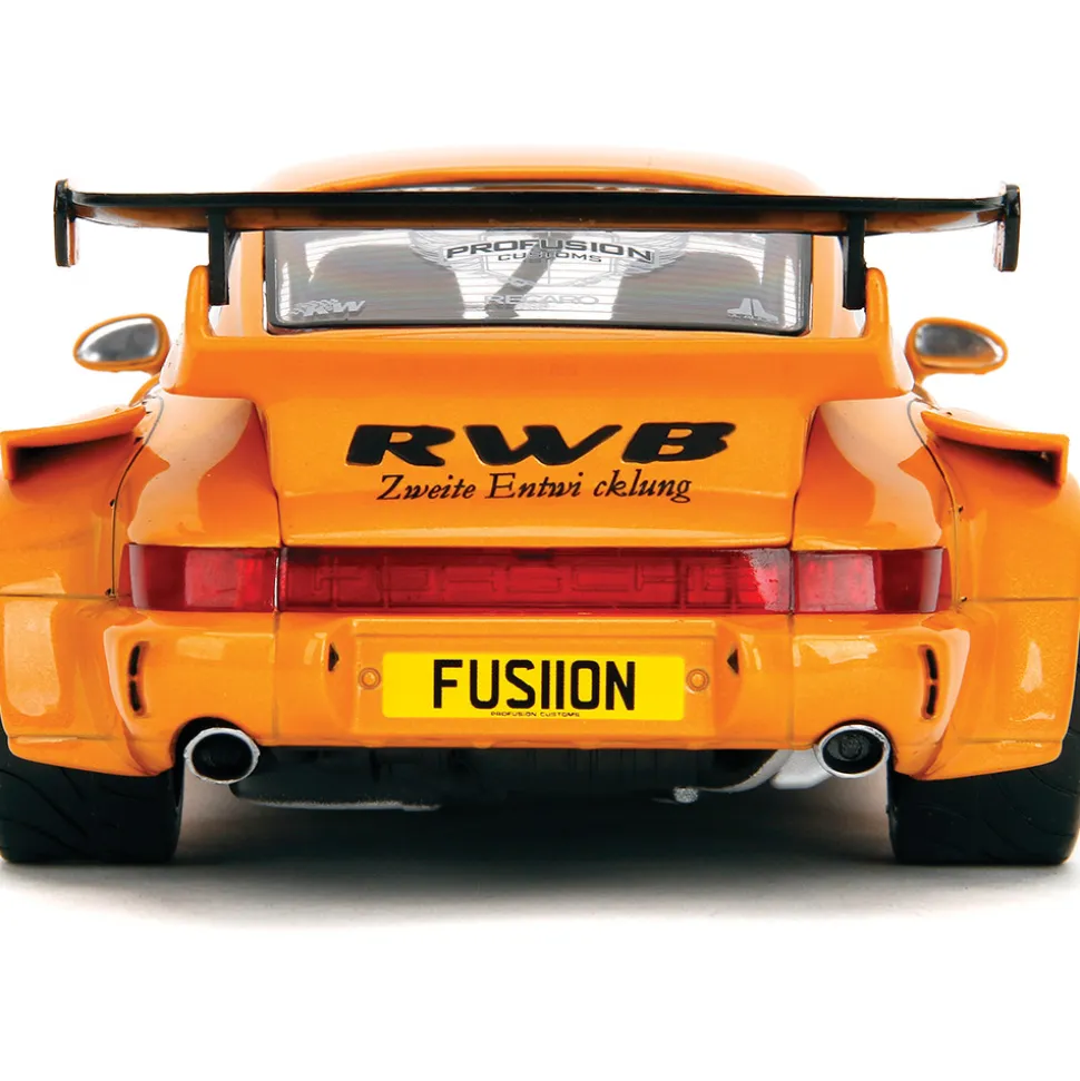2016 Porsche RWB Hibiki Bodykit - Orange 1:18 Scale Diecast Model Car by Pink Slips