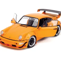 2016 Porsche RWB Hibiki Bodykit - Orange 1:18 Scale Diecast Model Car by Pink Slips