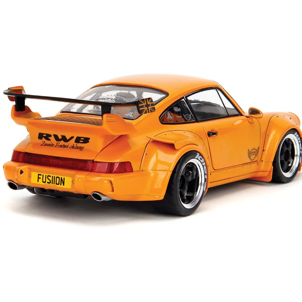 2016 Porsche RWB Hibiki Bodykit - Orange 1:18 Scale Diecast Model Car by Pink Slips