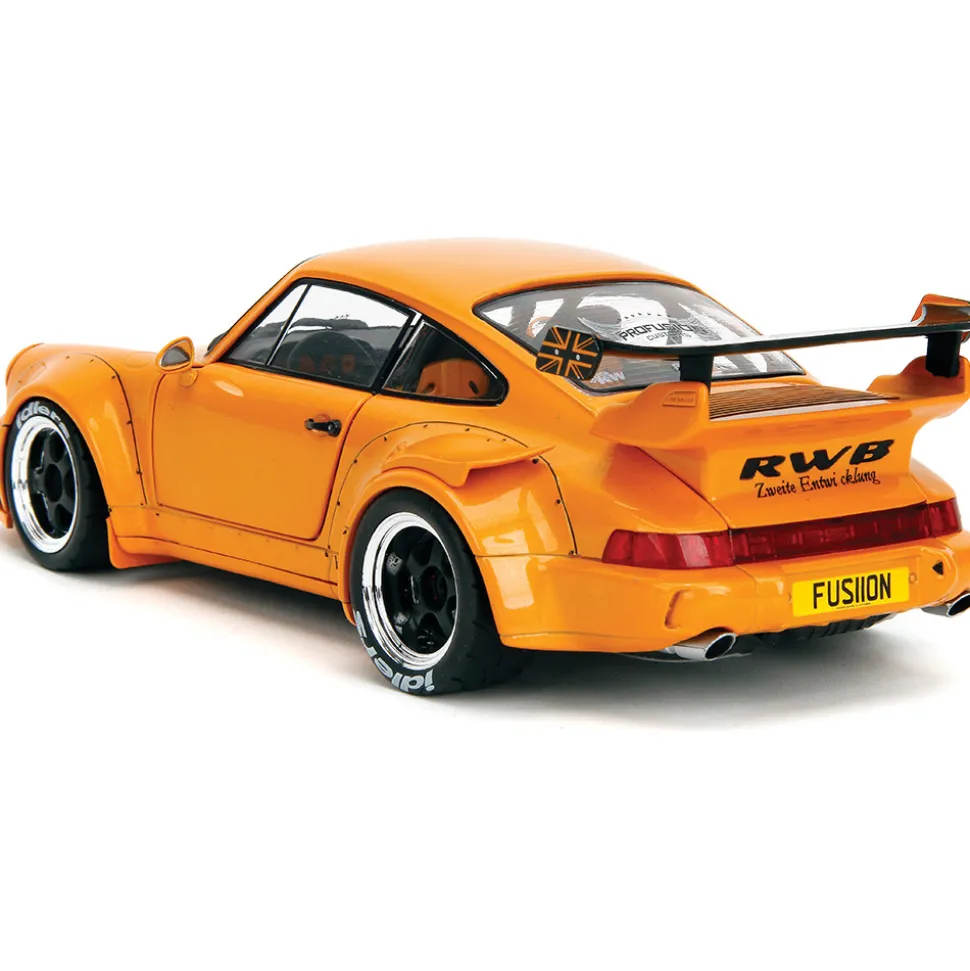 2016 Porsche RWB Hibiki Bodykit - Orange 1:18 Scale Diecast Model Car by Pink Slips