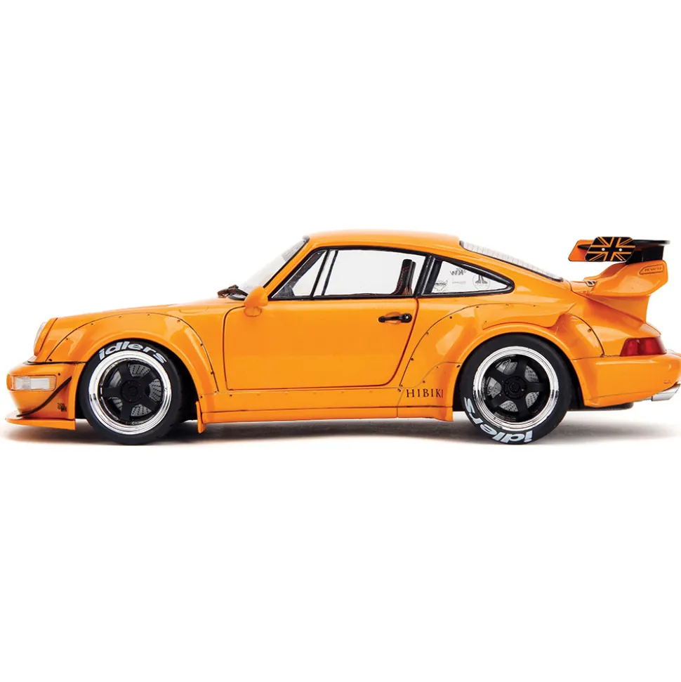 2016 Porsche RWB Hibiki Bodykit - Orange 1:18 Scale Diecast Model Car by Pink Slips