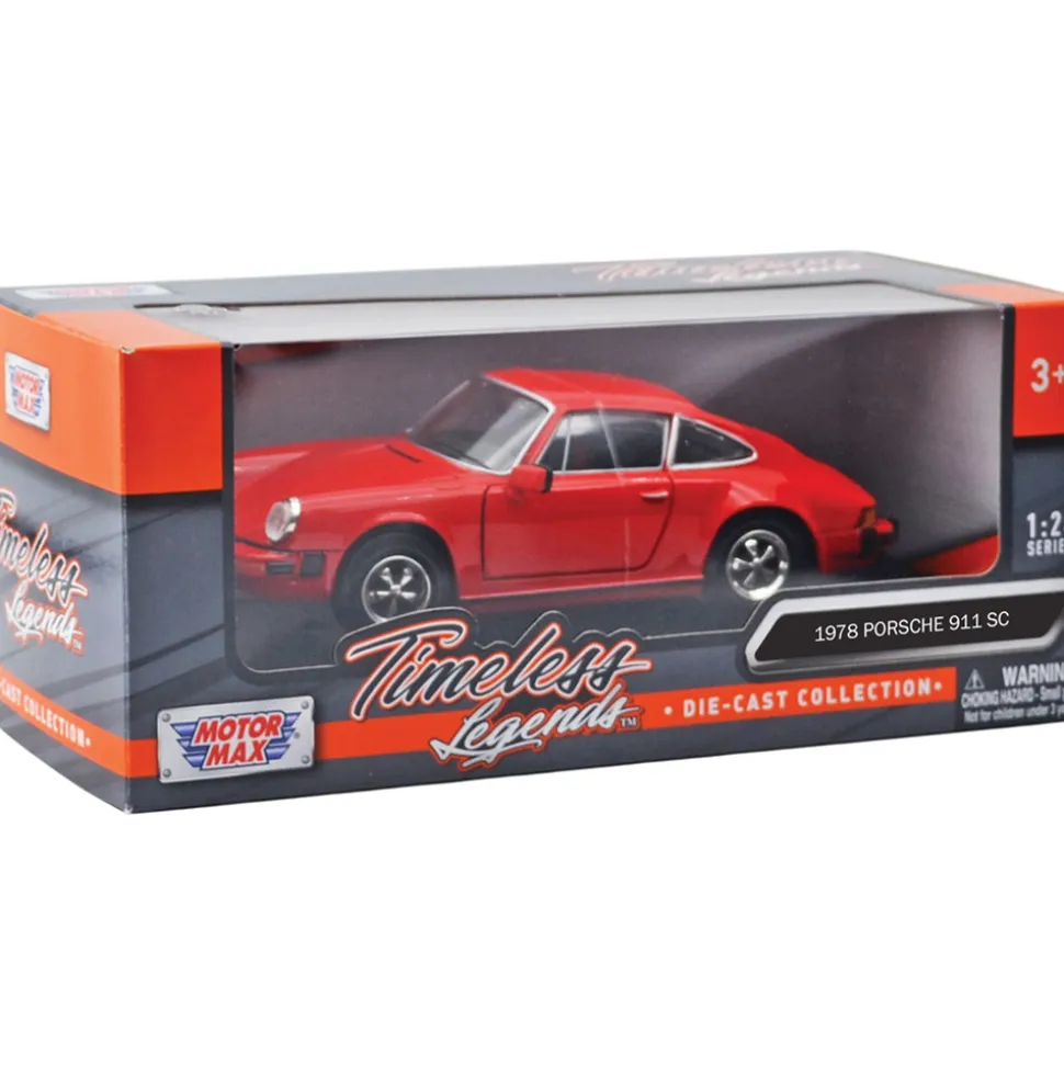 1978 Porsche 911 SC - Red 1:24 Scale Diecast Model Car by Motormax