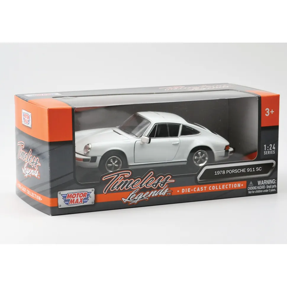1978 Porsche 911 SC - White 1:24 Scale Diecast Model Car by Motormax