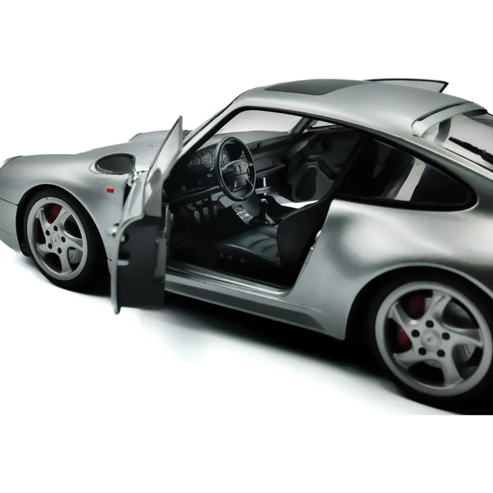 1996 Porsche 911 (993) 4S - Polar Silver 1:18 Scale Diecast Model Car by Solido