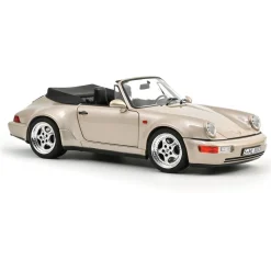 1992 Porsche 911 Turbo Look Cabriolet -Zermatt silver 1:18 Scale Diecast Model Car by Norev